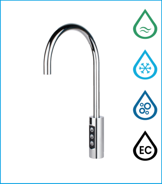 G400 AC WG Tap  for ambient and cold water with electronic control and CO2 option, compatible with the NIAGARA IN 120 WG,  H20MY IN 15 WG and the J CLASS IN 45 WG